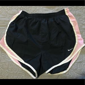 Nike black white pink small workout shorts
